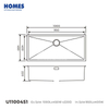 U1100451 Undermount Kitchen Sink: 16-Gauge SS Single Bowl + Sound-Absorbing & Scratch Protection