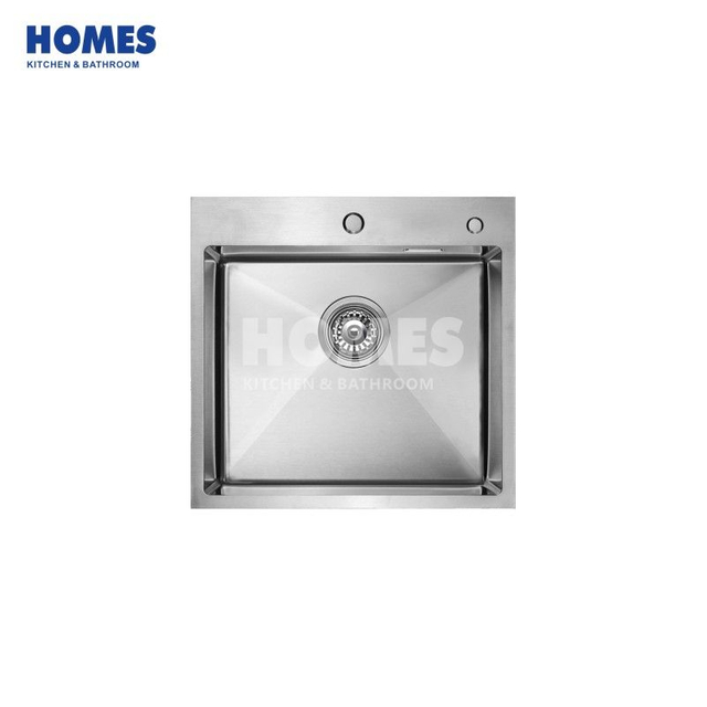 T150481 Top Mount 16 Gauge 304 Stainless Steel 25 Inch Drop In RV Laundry Utility Sink, Brushed Nickel Single Bowl Sink Topmount Overmount Sinks with Drain