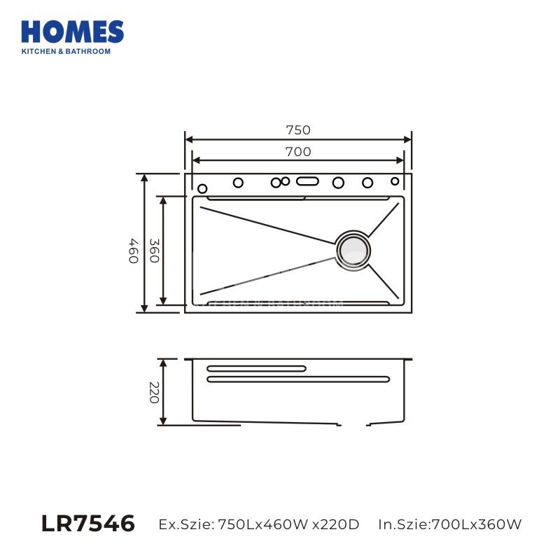 LR7546 Stainless Steel Sink