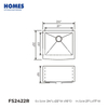 FS2422R Farmhouse / Farm Style / Country Style Single Bowl Stainless Steel Kitchen Front Apron Sink From Thailand
