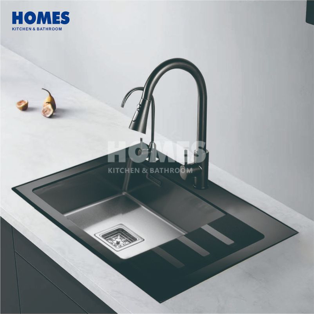 GSM5850R Stainless Steel Kitchen Sink – Complete with Built-In Drainboard & Durable Glass Cutting Board