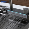 Black-Grey Nano Kitchen Sink 304 Stainless Steel Waterfall Sink Workstation Kitchen with Multifunctional 