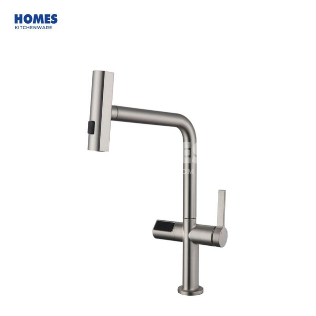 Handmade CUPC Sanitary Modern Automatic Sensor Pull Out Kitchen Faucet 