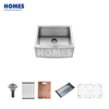 FS2422R Farmhouse / Farm Style / Country Style Single Bowl Stainless Steel Kitchen Front Apron Sink From Thailand