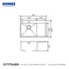 DT17548R Stainless Steel 16 Gauge Kitchen Sink, Single Bowl Handmade Sink with Drainboard