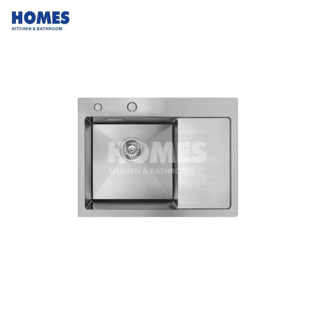 DT16548R New Models Standard Apartment Size SS304 Single Bowl With Drainboard Stainless Steel Kitchen Sink