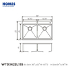Hand-made Stepped Dishwashing Sink