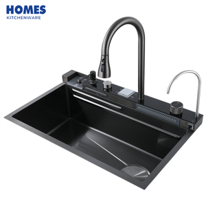  Nano 304 Stainless Steel Waterfall Sink Workstation Kitchen with Multifunctional 