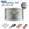 30 Inch Burshed Workstations Sink Farmhouse Sink Single Bowl Cupc