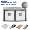 33 Inch Stainless Steel Workstations Sink Topmount Sink Double Bowl Upc 84x56