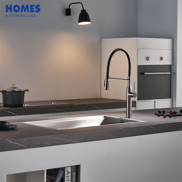 Matte Black Single Hole Kitchen Faucet KF24061