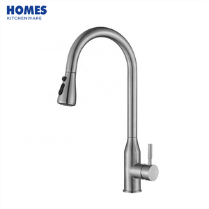 Satin Brushed Single Handle Kitchen Faucet KS30420