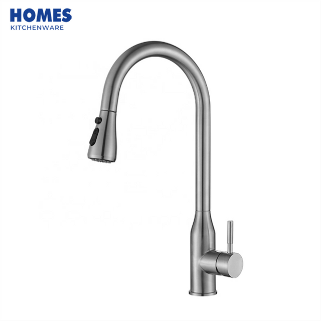 Satin Brushed Single Handle Kitchen Faucet KS30420
