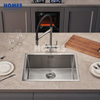 U155451 Single Bowl Kitchen Sink, Heavy-Gauge Stainless Steel Undermount Workstation Sink with Bottom Grid