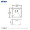 U145451 Undermount Kitchen Sink 16-Gauge Stainless Steel Single Bowl Sink