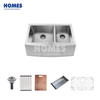 FD3322R64 High Quality 304 Stainless Steel Double Bowl Apron Farmhouse Kitchen Sink