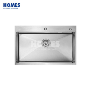 T168481 304 Stainless Steel Single-Bowl Topmount Drop-In Kitchen Sink – Complete with Drain Kit & Bottom Grid, Brushed Finish