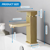 PVD Glod Deck Mounted Bathroom Faucet BF3042G