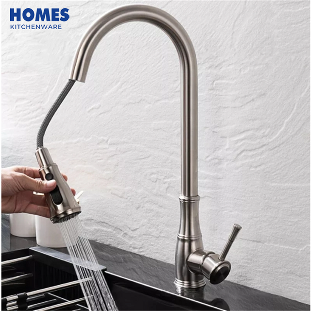 Stain Brushed Single Handle Kitchen Faucet KF304F5