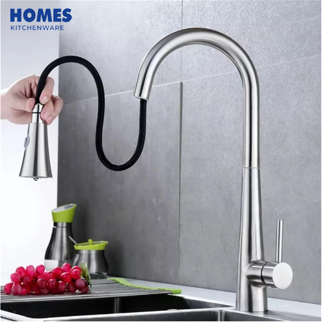 Matte Black Pull Down Kitchen Faucet KF3040SB