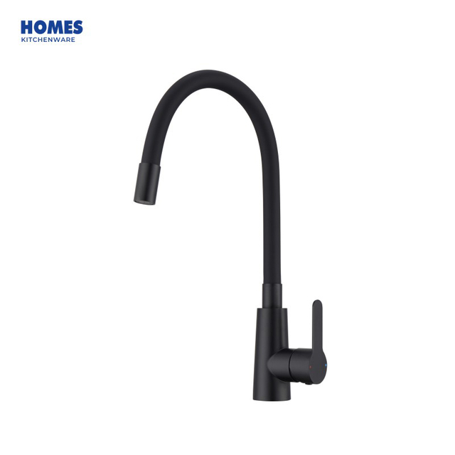 Wholesale Prices 360 Rotate Single Hole Sanitary Kitchen Faucet Flexible Neck Sink Taps