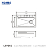LR7546 Smart Kitchen Sink Single Square Bowl Stainless Steel Honeycomb Pull-Out Swivel Faucet Digital Display Waterfall Design Nano