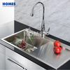 DT17548R Stainless Steel 16 Gauge Kitchen Sink, Single Bowl Handmade Sink with Drainboard