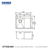 DT15848R Stainless Steel 304 Single Bowl Kitchen Sink Rectangular Top Mount Design Counter Drain Board One-Hole Faucet-Free Counter