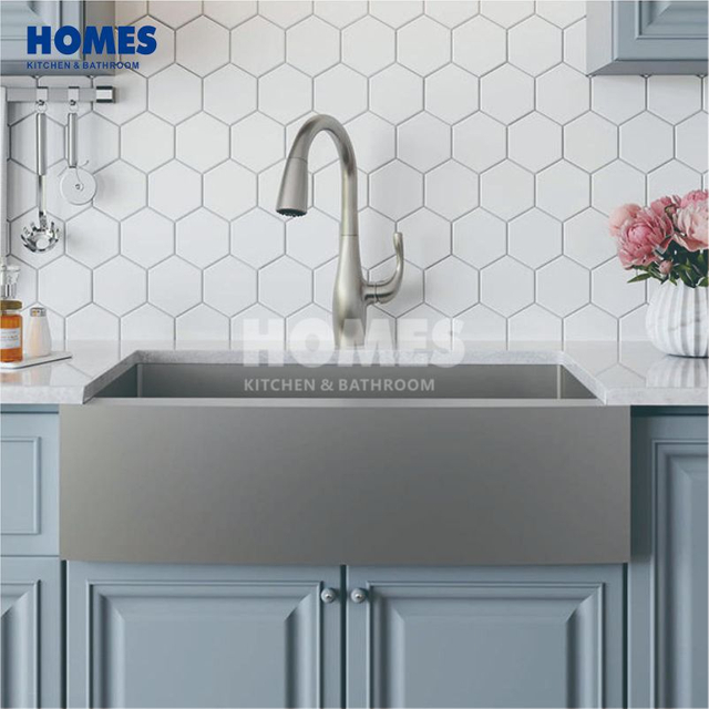 FS3321S Minimalism Style Single Bowl 304 Stainless Steel Commercial Kitchen Standard Apron Sink