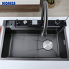  Nano 304 Stainless Steel Waterfall Sink Workstation Kitchen with Multifunctional 