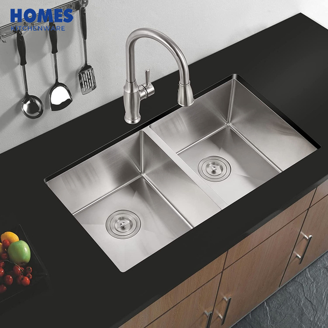 Undermount Double Bowl 304 Stainless Steel Kitchen Sink