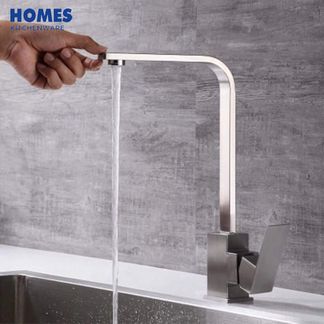KF101 Satin Brushed Single Handle Kitchen Faucet