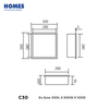 C30 304 Sus Stainless Steel Bathroom Storage Niche Built-In Square Single Shower Niches
