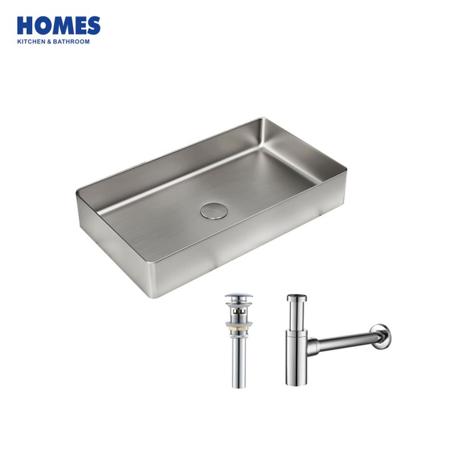BS5040 Stainless Steel Bathroom Sinks Faucet Hand Wash Basin Bathroom Vanity Sinks