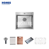 T150481 Top Mount 16 Gauge 304 Stainless Steel 25 Inch Drop In RV Laundry Utility Sink, Brushed Nickel Single Bowl Sink Topmount Overmount Sinks with Drain
