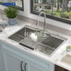 T180481 304 Stainless Steel Brushed Nickel Finish,Top-Mount Single Bowl Overmount Design with Drain Included