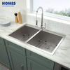  Handmade Kitchen Sink 304 Stainless Steel Double Bowl Sink
