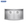34 Inch 304 Farmhouse Sink Brushed Double Bowl Antique Farmhouse