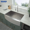33 Inch Stainless Steel Farmhouse Sink Brushed Double Bowl Cabinets