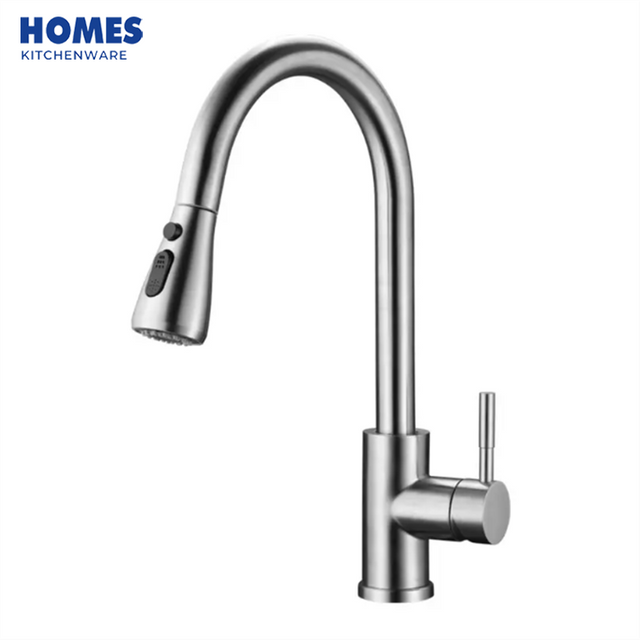 Satin Brushed Pull Down Kitchen Faucet KF304S3