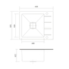 Tempered Glass Square Vintage kitchen sink