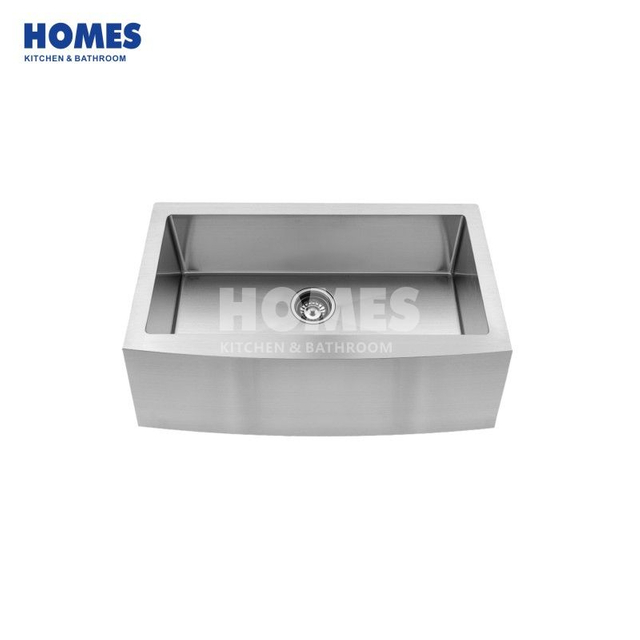FS3622R Farmhouse Apron Single Bowl Sink 304 Stainless Steel Kitchen Sink 30x22 Apron Sink Topmount