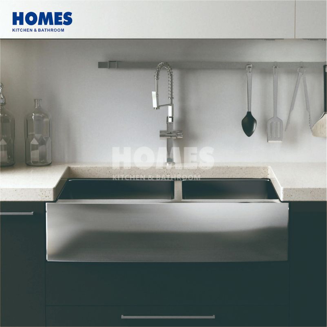 FD3321S Handmade Stainless Steel Sinks Double Bowl Vegetables Basin High Quality Brushed Kitchen Sink