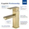 PVD Glod Deck Mounted Bathroom Faucet BF3042G
