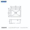 GS6050 Handmade Top-Mount Single-Bowl Stainless Steel Kitchen Sink with Glass Panel