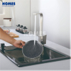 GS5850L Black Kitchen Sinks Stainless Steel Single Bowl With Drainboard Glass Panel Sink