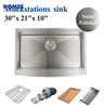 32 Inch Stainless Steel Workstations Sink Undermount Sink Single Bowl Upc 81x48