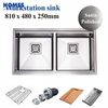 32 Inch Stainless Steel Workstations Sink Undermount Sink Double Bowl Upc 81x48