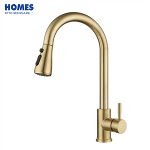 PVD Gold Hot And Cold Kitchen Faucet KF304S3G