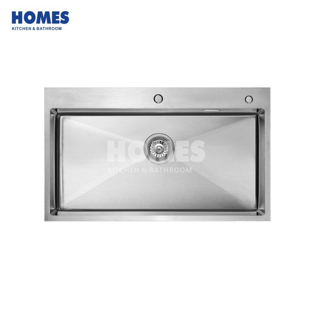 T180481 304 Stainless Steel Brushed Nickel Finish,Top-Mount Single Bowl Overmount Design with Drain Included